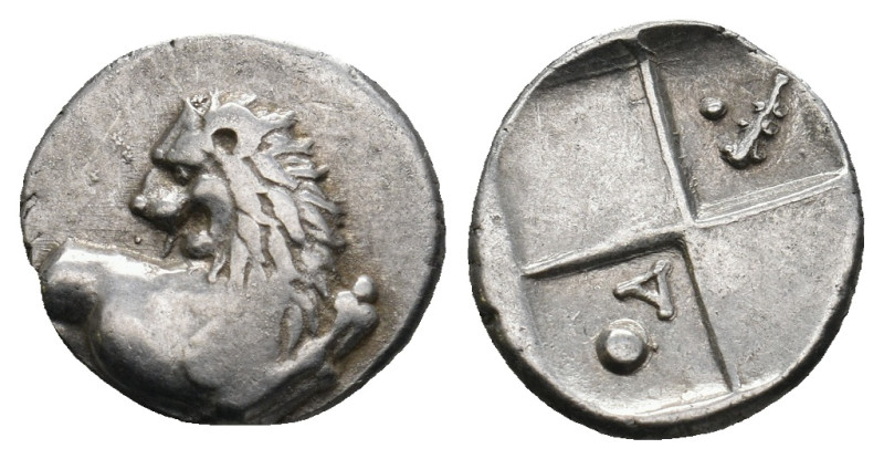 THRACE. Chersonesos. Hemidrachm (Circa 386-338 BC).

Obv: Forepart of lion right...