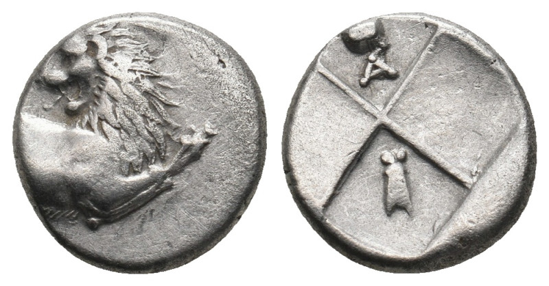 THRACE. Chersonesos. Hemidrachm (Circa 386-338 BC).

Obv: Forepart of lion right...