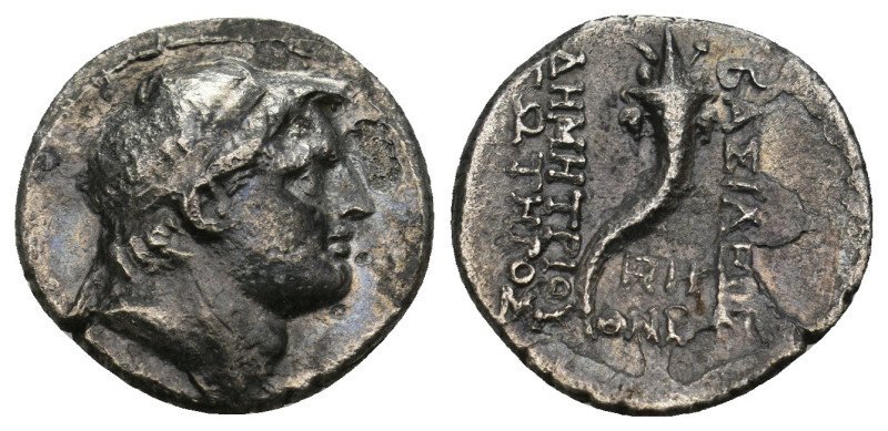 SELEUKID KINGDOM. Demetrios I Soter (162-150 BC). Drachm. Antioch. Dated SE 161 ...