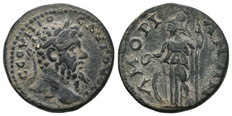 PHRYGIA, Amorium. Septimius Severus, 193-211 AD. AE.

Obv: CΕΟVΗΡΟC ΑΥΓΟΥCΤ.
Lau...