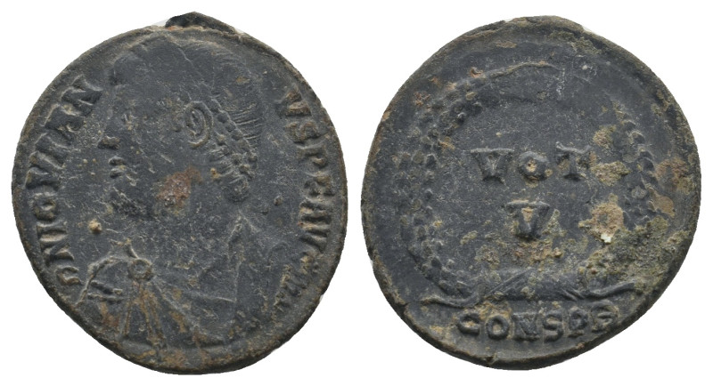 JOVIAN (363-364). Follis. Constantinople.

Obv: D N IOVIANVS P F AVG.
Diademed, ...