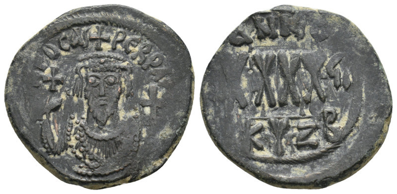 PHOCAS (602-610). Follis. Cyzicus. Dated RY 6 (607/8).

Obv: D N FOCAS PЄRP AVG....