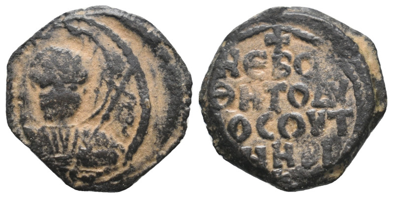 CRUSADERS. Antioch. Tancred (Regent, 1101-1112). Follis.
 
Obv: O ΠΕ/ΤΡΟΣ.
 Nimb...