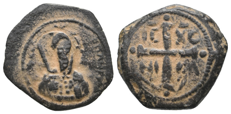 CRUSADERS. Antioch. Tancred (Regent, 1101-1103 & 1104-1112). Follis.

Obv: Facin...