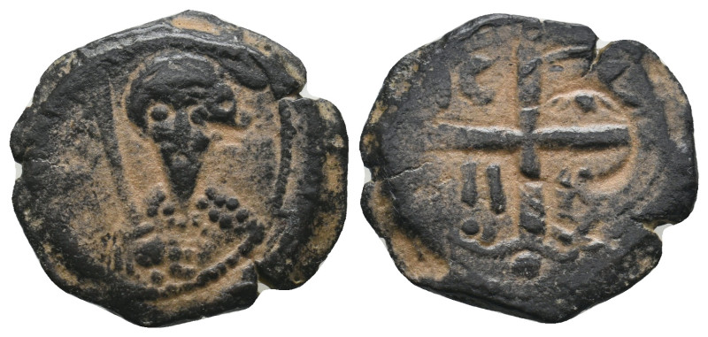 CRUSADERS. Antioch. Tancred (Regent, 1101-1103 & 1104-1112). Follis.

Obv: Facin...