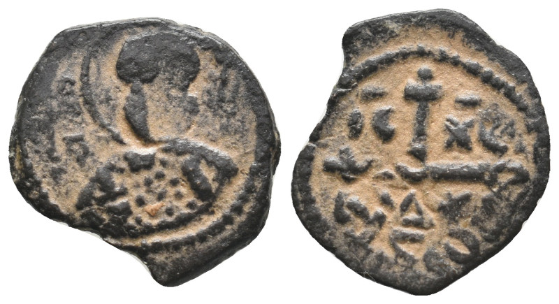 CRUSADERS. Antioch. Tancred (Regent, 1101-1103 & 1104-1112). Follis.

Obv: Facin...