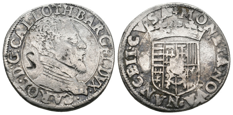 FRANCE. Lorraine. Charles III (1545-1608). Teston (1587). Nancy.

Obv: CAROL D G...