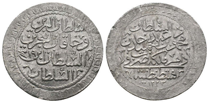 OTTOMAN EMPIRE. Mahmud II (AH 1223-1255 / 1808-1839 AD). 60 Para. Qustantiniya (...