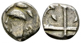 Volcae Tectosages AR Drachm 

Gaul, Volcae Tectosages. AR Drachm (12-13 mm, 2.82 g), mid-late 2nd century BC.
Obv. Celticized head to left; [two do...