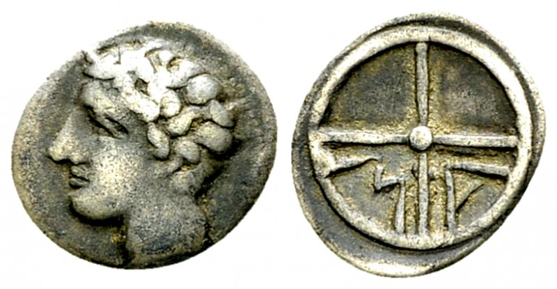 Massalia AR Obol, c. 220-221 BC 

Gaul, Massalia. AR Obol (10-11 mm, 0.68 g), ...