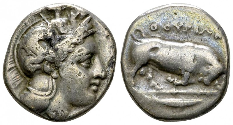 Thurium AR Nomos, c. 400-350 BC 

Thurium, Lucania. AR Nomos (20-21 mm, 7.91 g...