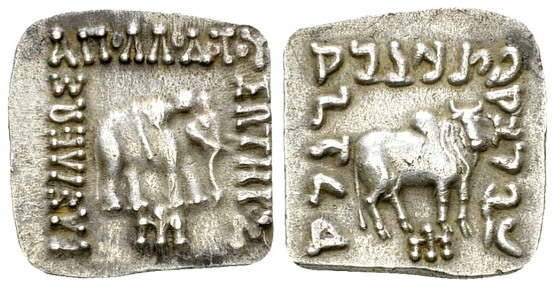 Apollodotos I AR Drachm

Kings of Bactria. Apollodotos I (c. 174-165 BC). AR D...