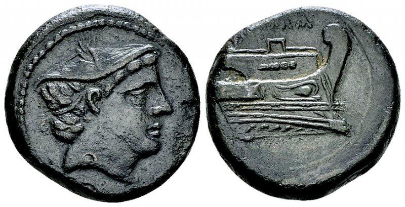 Anonymous AE Semuncia, 217-215 BC 

Anonymous. AE Semuncia (20-21 mm, 6.97 g),...