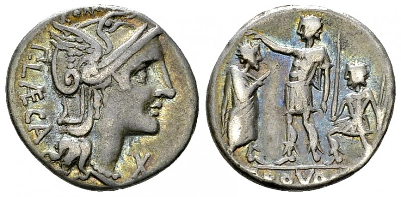 P. Porcius Laeca AR Denarius, 110/109 BC 

&nbsp;P. Porcius Laeca. AR Denarius...