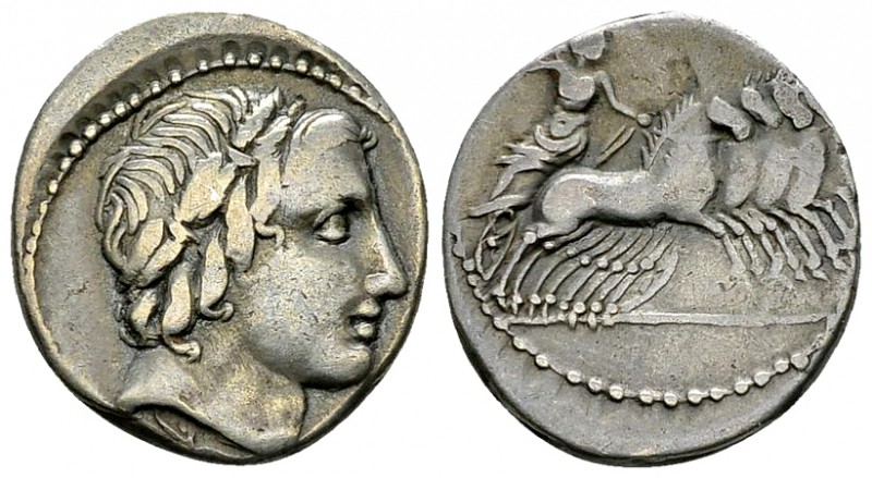 Anonymous AR Denarius, 86 BC 

Anonymous. AR Denarius (17-19 mm, 3.58 g), Rome...
