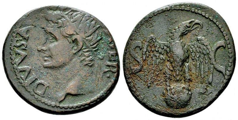Divus Augustus AE As, Eagle reverse 

Tiberius (14-37 AD) for Divus Augustus (...