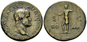 Galba AE Sestertius, Roma reverse 

Galba (68-69 AD). AE Sestertius (34-35 mm, 26.52 g), Rome.
Obv. IMP SER GALBA CAES AVG PON M TR P, Laureate hea...