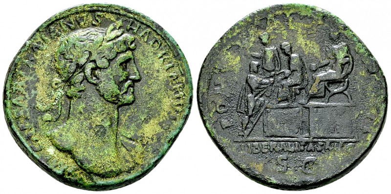 Hadrianus AE Sestertius, Liberalitas reverse 

Hadrianus (117-138 AD). AE Sest...