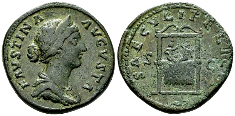 Faustina II AE Sestertius 

Faustina II. AE Sestertius (33 mm, 27.03 g), Rome....