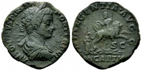 Caracalla AE As, Dea Caelestis reverse 

Caracalla (198-217 AD). AE As (22-23 mm, 4.25 g), Rome, 206-210 AD.
 Obv. ANTONINVS PIVS AVG PONT TR P VI,...