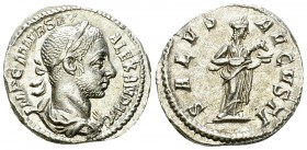 Severus Alexander AR Denarius, Salus reverse 

Severus Alexander (222-235 AD). AR Denarius (19 mm, 3.12 g), Rome, 222-228 AD.
Obv. IMP C M AVR SEV ...