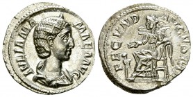 Iulia Mamaea AR Denarius, Fecunditas reverse 

Severus Alexander (222-235 AD) for Iulia Mamaea. AR Denarius (19 mm, 3.43 g), Rome.
Obv. IVLIA MAMAE...