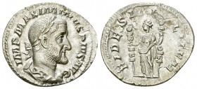 Maximinus I Thrax AR Denarius, Fides reverse 

Maximinus I Thrax (235-238 AD). AR Denarius (18-20 mm, 2.55 g), Rome.
Obv. IMP MAXIMINVS PIVS AVG, L...