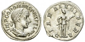 Gordianus III Pius AR Denarius, Diana reverse 

Gordianus III Pius (238-244 AD). AR Denarius (19-20 mm, 3.06 g), Rome, 241 AD.
 Obv. IMP GORDIANVS ...