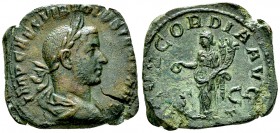 Volusianus AE Sestertius, Concordia reverse 

Volusianus (251-253 AD). AE Sestertius (27-29 mm, 18.66 g), Rome.
Obv. IMP CAE C VIB VOLVSIANO AVG, L...