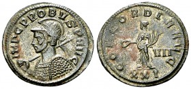Probus silvered AE Antoninianus, Concordia reverse 

Probus (276-282 AD). Silvered AE Antoninianus (21-23 mm, 4.52 g), Siscia.
Obv. IMP C PROBVS P ...