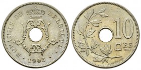 Belgium 10 Centimes 1903 

Belgium, Kingdom. Léopold II (1865-1909). 10 Centimes 1903 (4.00 g). BELGIQUE.
KM 48.

Uncirculated.