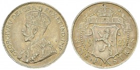 Cyprus AR 9 Piastres 1921 

Cyprus. British Colony. AR 9 Piastres 1921 (5.66 g). 
KM 13. 

Lightly toned and good extremely fine.