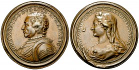 Lothringen, AE Medaille o.J. 

Frankreich. Lothringen, Herzogtum. AE Medaille (47 mm, 42.23 g), auf Herzog Johannes I (1346-1390), Sohn von Herzog R...