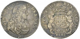 Vittorio Amedeo II, AR Scudo Bianco 1682, rarissima 

Italia, Savoia. Vittorio Amedeo II (1675-1730). AR Scudo Bianco 1682 (41 mm, 26.90 g), Torino....