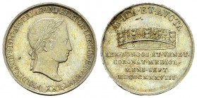 Milano, AR Medaglia del giuramento 1838 

Milano. Ferdinando I d'Asburgo Lorena (1835-1848.). AR Medaglia del giuramento 1838 (19 mm, 3.29 g), Milan...