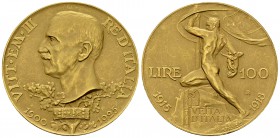 Vittorio Emanuele III, AV 100 Lire 1925 R 

Italia. Vittorio Emanuele III (1900-1946). AV 100 Lire 1925 R (35 mm, 32.25 g), Roma.
Montenegro 17.
...