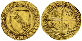 Spain, Castile & Leon, Doble de la banda, Sevilla 

Spain. Castile & Leon. Juan II (1406-1454). AV Doble de la banda (30 mm, 4.54 g), n.d., Sevilla....