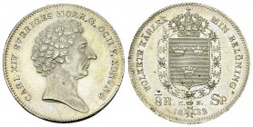 Sweden AR 1/8 Riksdaler 1833 CB 

Sweden. Carl XIV. AR 1/8 Riksdaler 1833 CB (4.24 g).
KM 626.

Uncirculated.