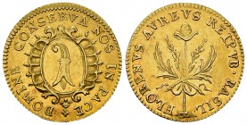 Basel, AV Goldgulden o.J. (um 1790) 

Schweiz. Basel, Stadt. AV Dukat o.J. (um 1790) (21mm, 3.17 g).
HMZ 2-95c; Winterstein 293.

Schöne rötliche...