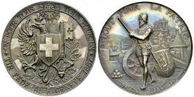Genf, AR Medaille 1887, Tir fédéral 

Schweiz, Genf. AR Medaille 1887 (45 mm, 38.44 g), auf das Tir fédéral.
 Richter 628b.

Fein getönt. Vorzügl...