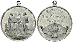 Lausanne, WM Medaille 1894, Tir cantonal 

Schweiz, Waadt. Lausanne. AL Medaille 1894 (39 mm, 6.59 g), Tir cantonal.
Richter 1590d.

Selten. Rand...