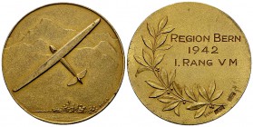 Bern, AR Medaille 1942 

Schweiz, Bern. Vergoldete AR Medaille 1942 (40 mm, 22.85 g), Preismedaille für Aviatik. 

 Vorzüglich.