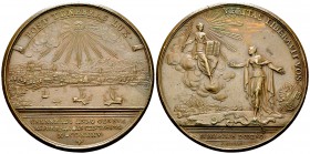 Genf, AE Medaille 1735, 200 Jahre Reformation 

Schweiz, Genf. AE Medaille 1735 (54 mm, 61.17 g), auf die 200-Jahrfeier der Reformation, von J. Dass...