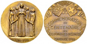 Genf, AE Medaille 1925 

Genf, Carouge. AE Medaille 1925 (28 mm, 19.47 g), auf das 100-jährige Jubiläum der Wiedervereinigung der Gemeinden. 

 Se...