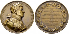 Neuenburg, AE Medaille, auf Alexandre Berthier 

Schweiz, Neuenburg. AE Medaille o. J. (50 mm, 74.06 g), auf Alexandre Berthier (1753-1815), Prinz v...