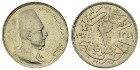 Egypt 2 Milliemes AH 1342 

Egypt. Fuad I (1917-1936). 2 Milliemes AH 1342 H (1924) (2.46 g), Birmingham.
KM 332.

Almost uncirculated.
