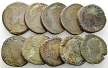 Lot of 10 Roman AE Coins 

Lot of 10 (ten) Roman AE Coins. 1 As, and 9 sestertii: Anonymous Roman Republican, Antoninus Pius, Lucius Verus, Marcus A...