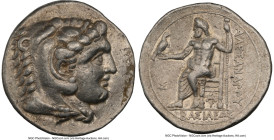 MACEDONIAN KINGDOM. Alexander III the Great (336-323 BC). AR tetradrachm (28mm, 17.20 gm, 9h). NGC Choice VF 5/5 - 3/5. Late lifetime-early posthumous...