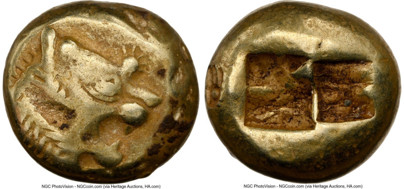 LYDIAN KINGDOM. Alyattes or Walwet (ca. 610-546 BC). EL third-stater or trite (1...