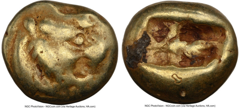 LYDIAN KINGDOM. Alyattes or Walwet (ca. 610-546 BC). EL third-stater or trite (1...